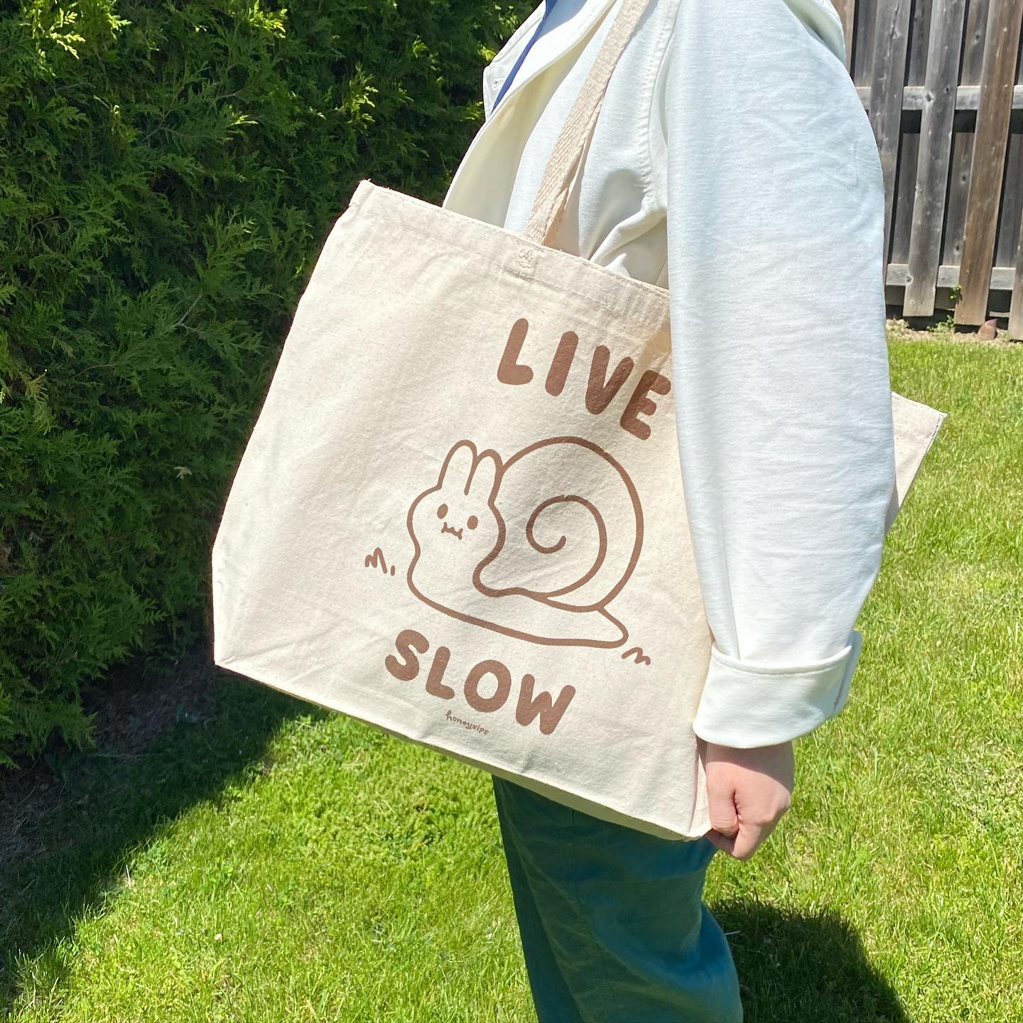 ✿SECONDS✿ Live Slow Jumbo Tote Bag