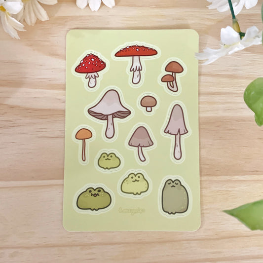 Fungi and Froggies Sticker Sheet
