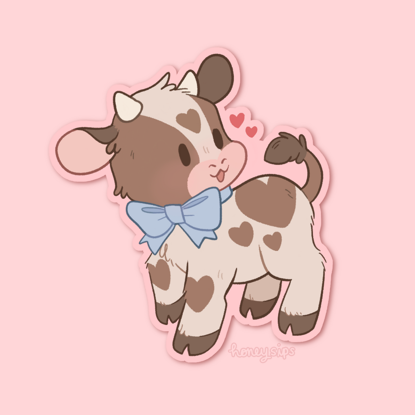 Cutie Cow Vinyl Sticker